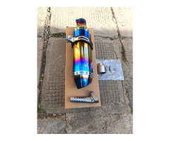 Toba SPORT MOTO / ATV AKRAPOVIC BLUE FLAME ! NOU - Imagine 4