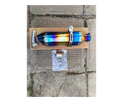 Toba SPORT MOTO / ATV AKRAPOVIC BLUE FLAME ! NOU - Imagine 8